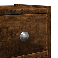 Thumbnail for Badschrank Schmal mit Rollen Räuchereiche Holzwerkstoff