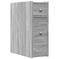 Thumbnail for Badschrank Schmal mit Rollen Grau Sonoma Holzwerkstoff