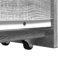 Thumbnail for Badschrank Schmal mit Rollen Grau Sonoma Holzwerkstoff