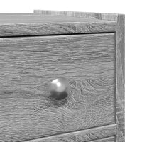 Thumbnail for Badschrank Schmal mit Rollen Grau Sonoma Holzwerkstoff