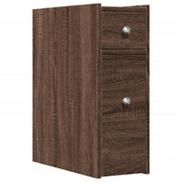 Thumbnail for Badschrank Schmal mit Rollen Eichen-Optik Holzwerkstoff