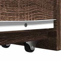 Thumbnail for Badschrank Schmal mit Rollen Eichen-Optik Holzwerkstoff