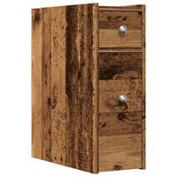 Thumbnail for Badschrank Schmal mit Rollen Altholz-Optik Holzwerkstoff
