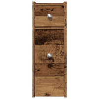 Thumbnail for Badschrank Schmal mit Rollen Altholz-Optik Holzwerkstoff