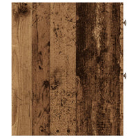 Thumbnail for Badschrank Schmal mit Rollen Altholz-Optik Holzwerkstoff
