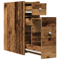 Thumbnail for Badschrank Schmal mit Rollen Altholz-Optik Holzwerkstoff
