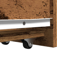 Thumbnail for Badschrank Schmal mit Rollen Altholz-Optik Holzwerkstoff