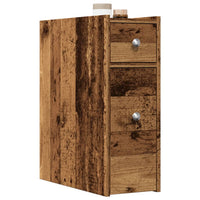 Thumbnail for Badschrank Schmal mit Rollen Altholz-Optik Holzwerkstoff