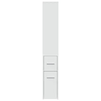 Thumbnail for Badschrank Schmal mit Rollen Weiß Holzwerkstoff