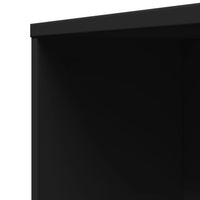 Thumbnail for Badschrank Schmal mit Rollen Schwarz Holzwerkstoff