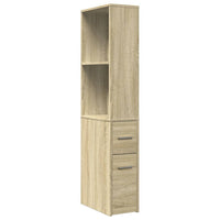 Thumbnail for Badschrank Schmal mit Rollen Sonoma-Eiche Holzwerkstoff