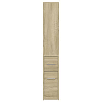 Thumbnail for Badschrank Schmal mit Rollen Sonoma-Eiche Holzwerkstoff