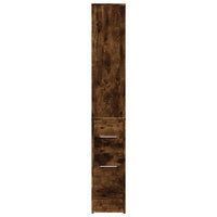Thumbnail for Badschrank Schmal mit Rollen Räuchereiche Holzwerkstoff
