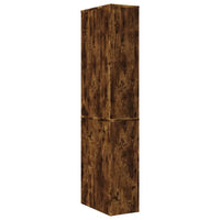 Thumbnail for Badschrank Schmal mit Rollen Räuchereiche Holzwerkstoff
