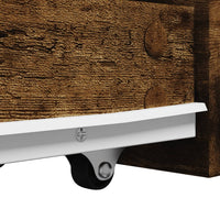Thumbnail for Badschrank Schmal mit Rollen Räuchereiche Holzwerkstoff