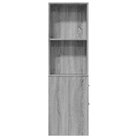 Thumbnail for Badschrank Schmal mit Rollen Grau Sonoma Holzwerkstoff