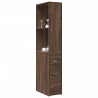 Thumbnail for Badschrank Schmal mit Rollen Eichen-Optik Holzwerkstoff