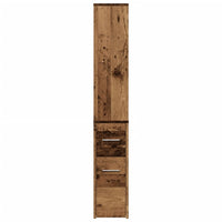 Thumbnail for Badschrank Schmal mit Rollen Altholz-Optik Holzwerkstoff