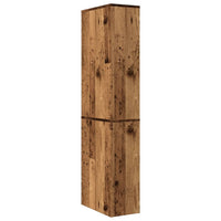 Thumbnail for Badschrank Schmal mit Rollen Altholz-Optik Holzwerkstoff