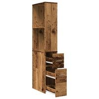 Thumbnail for Badschrank Schmal mit Rollen Altholz-Optik Holzwerkstoff