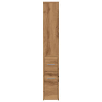 Thumbnail for Badschrank Schmal mit Rollen Artisan-Eiche Holzwerkstoff