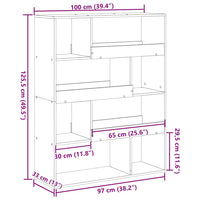 Thumbnail for Bücherregal Weiß 100x33x125,5 cm Holzwerkstoff