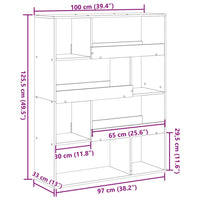 Thumbnail for Bücherregal Eichen-Optik 100x33x125,5 cm Holzwerkstoff