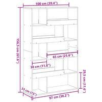 Thumbnail for Bücherregal Schwarz 100x33x156,5 cm Holzwerkstoff