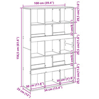 Thumbnail for Bücherregal Weiß 100x33x156,5 cm Holzwerkstoff