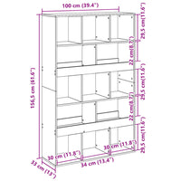 Thumbnail for Bücherregal Altholz-Optik 100x33x156,5 cm Holzwerkstoff