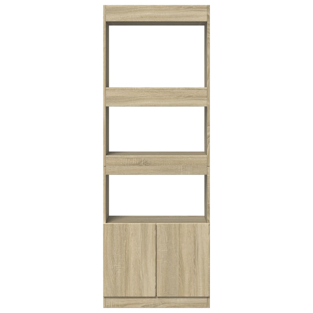 Highboard 63x33x180 cm Sonoma-Eiche Holzwerkstoff