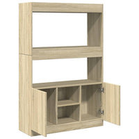 Thumbnail for Highboard Sonoma-Eiche 92x33x140 cm Holzwerkstoff