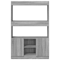 Thumbnail for Highboard Grau Sonoma 92x33x140 cm Holzwerkstoff