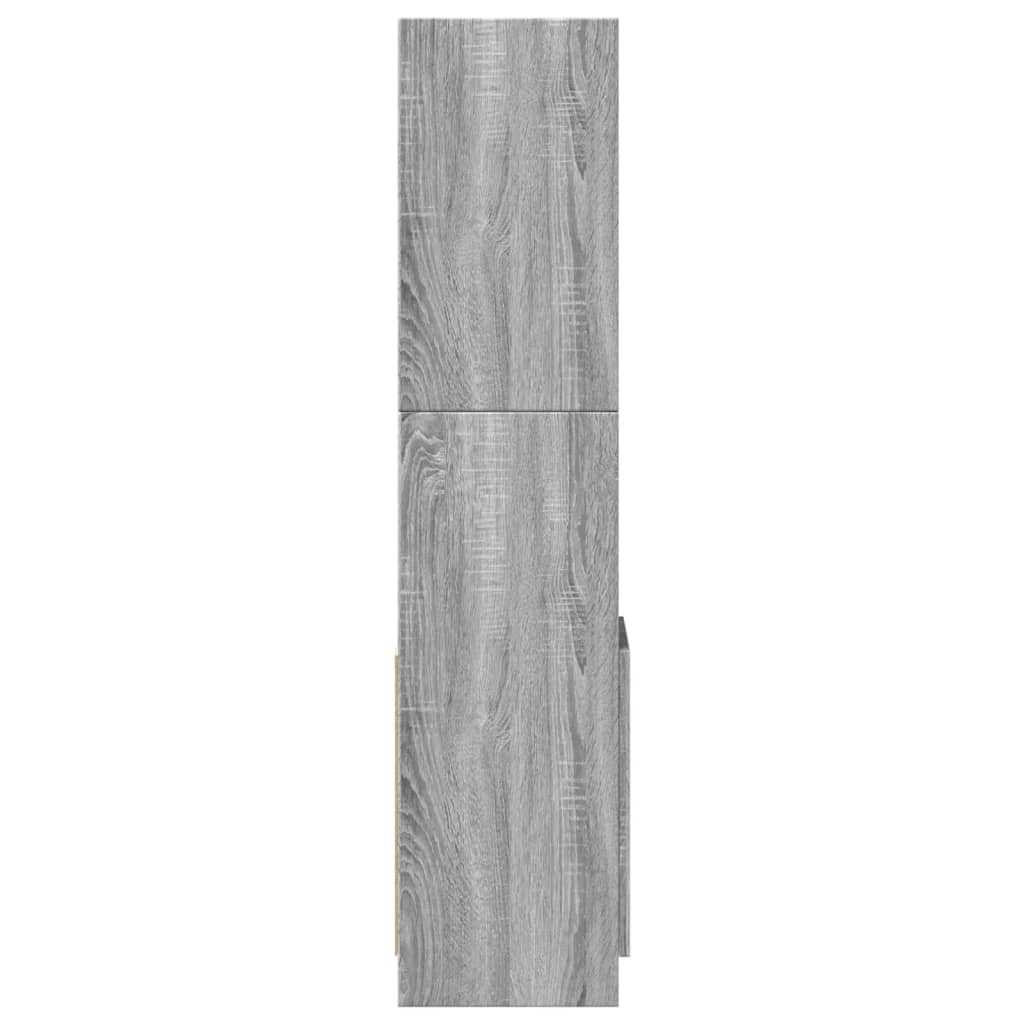 Highboard Grau Sonoma 92x33x140 cm Holzwerkstoff