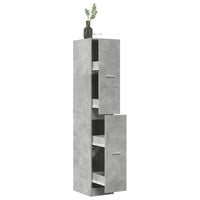 Thumbnail for Apothekerschrank Betongrau 30x41x174,5 cm Holzwerkstoff