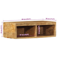 Thumbnail for TV-Wandschrank 60x30x19 cm Raues Mangoholz