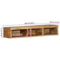 Thumbnail for TV-Wandschrank 100x30x19 cm Raues Mangoholz