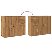 Thumbnail for Sideboard Artisan-Eiche 91x29,5x75 cm Holzwerkstoff