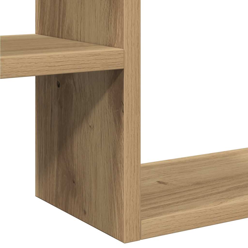 Wandregale 2 Stk. Artisan-Eiche 50x15x50 Holzwerkstoff