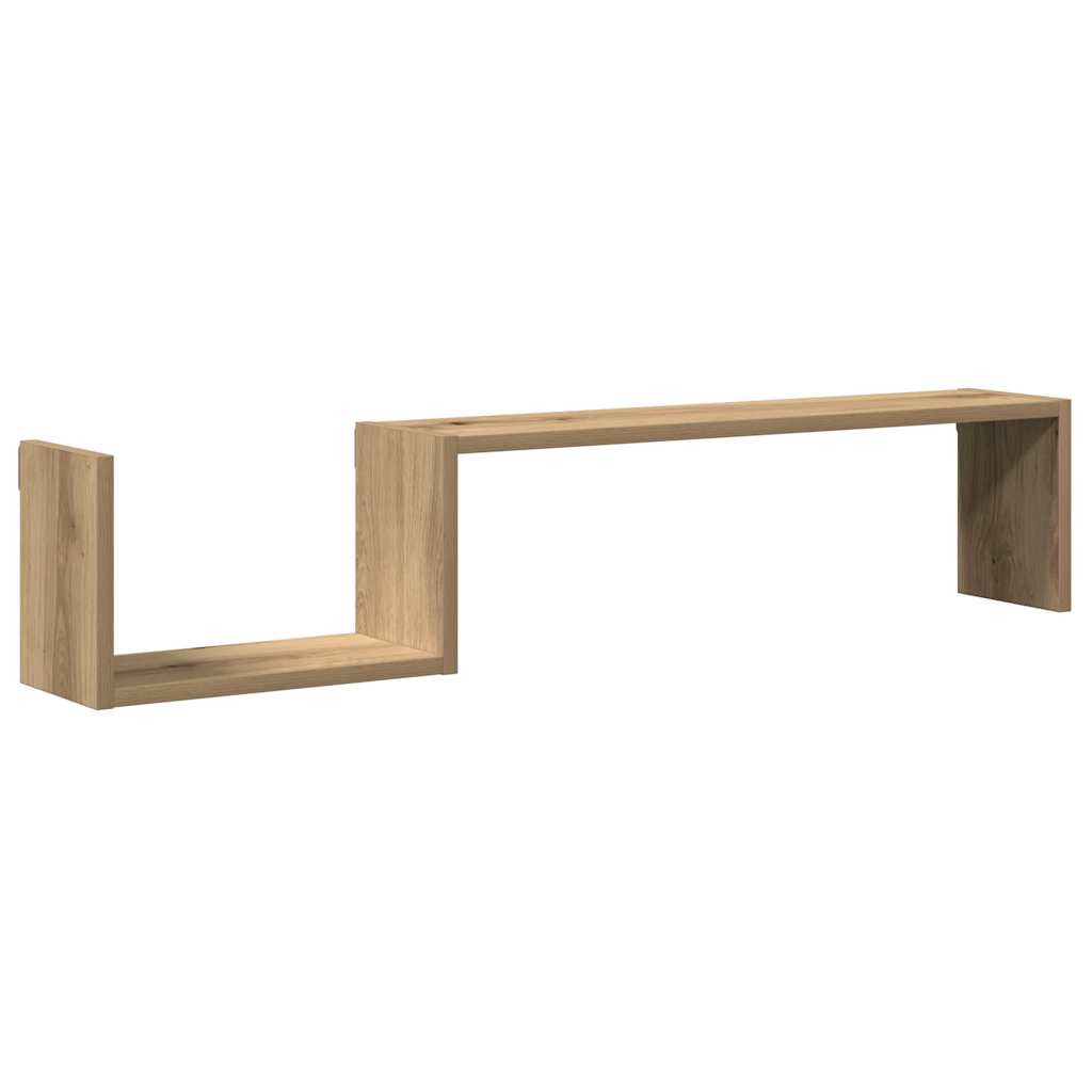 Wandregale 2 Stk. Artisan-Eiche 100x15x20 cm Holzwerkstoff