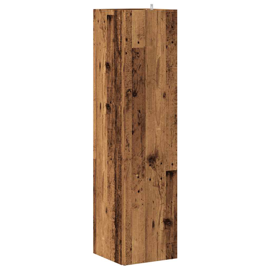 Eckregal Altholz-Optik 33x33x132 cm Holzwerkstoff