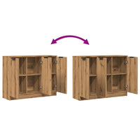 Thumbnail for Sideboard Artisan-Eiche 90,5x30x70 cm Holzwerkstoff