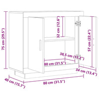 Thumbnail for Sideboard Altholz-Optik 80x40x75 cm Holzwerkstoff