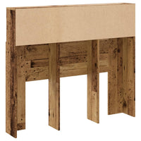 Thumbnail for Bett-Kopfteil mit Ablagen Altholz-Optik 120x19x103,5 cm