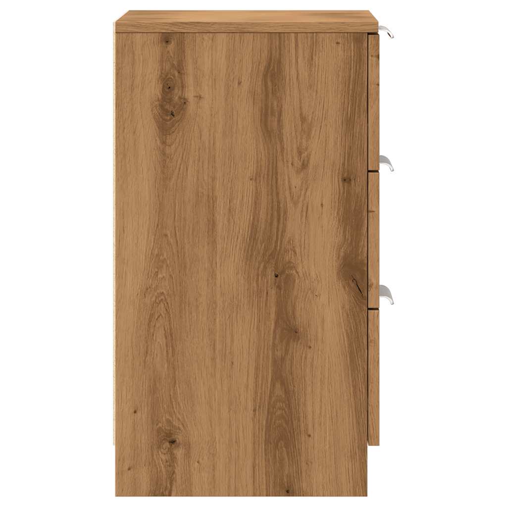 Nachttische 2 Stk. Artisan-Eiche 40x36x65 cm Holzwerkstoff