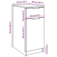 Thumbnail for Büroschrank Altholz-Optik 33x50x75 cm Holzwerkstoff