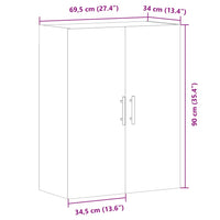 Thumbnail for Wandschrank Altholz-Optik 69,5x34x90 cm