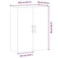 Thumbnail for Wandschrank Artisan-Eiche 69,5x34x90 cm