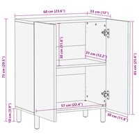 Thumbnail for Sideboard Schwarz 60x33x75 cm Holzwerkstoff