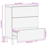 Thumbnail for Sideboard Schwarz 60x33x75 cm Holzwerkstoff